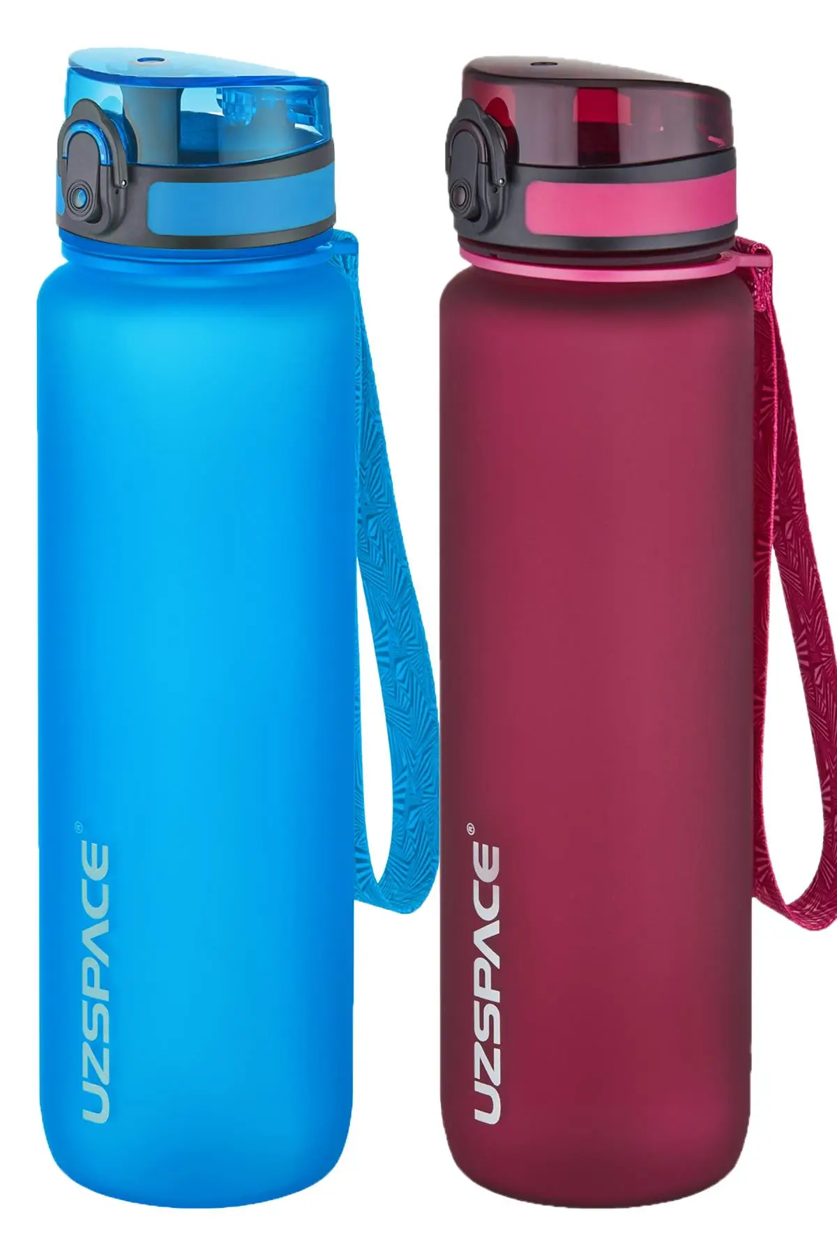 Uzspace 2`li Tritan Matara Seti 1000 ml Büyük Boy 14 Farklı Renk Seçeneği FiftyFifty