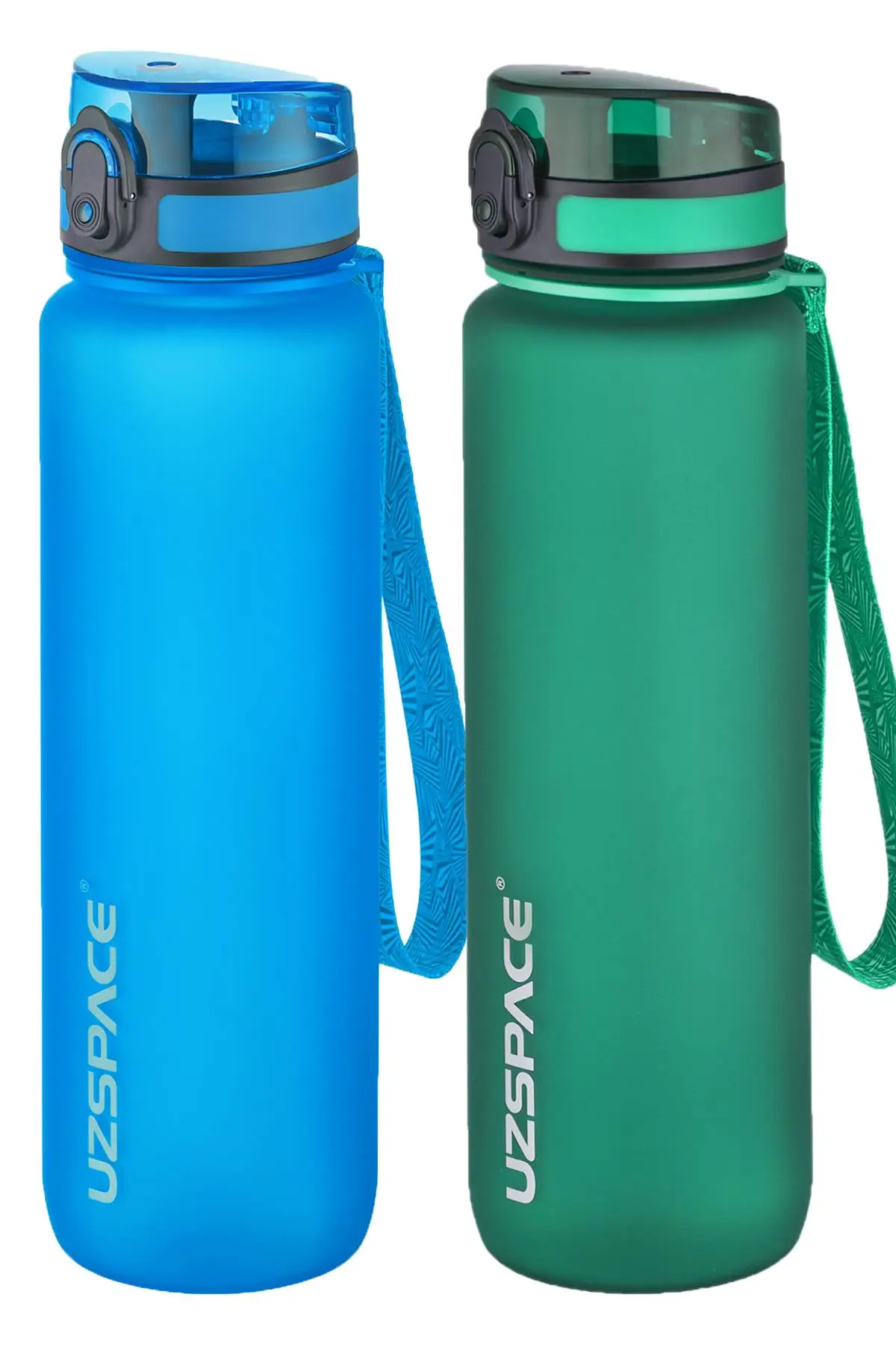 Uzspace 2`li Tritan Matara Seti 1000 ml Büyük Boy 14 Farklı Renk Seçeneği FiftyFifty