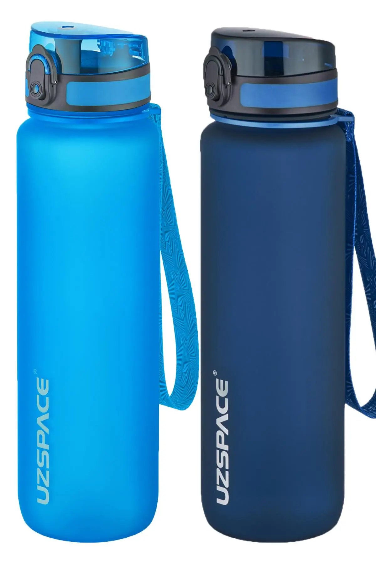 Uzspace 2`li Tritan Matara Seti 1000 ml Büyük Boy 14 Farklı Renk Seçeneği FiftyFifty