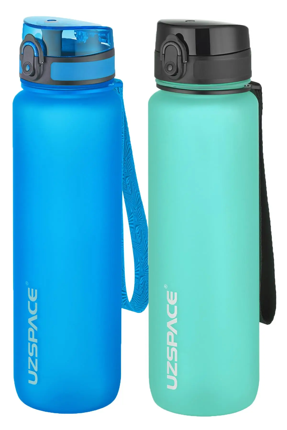 Uzspace 2`li Tritan Matara Seti 1000 ml Büyük Boy 14 Farklı Renk Seçeneği FiftyFifty