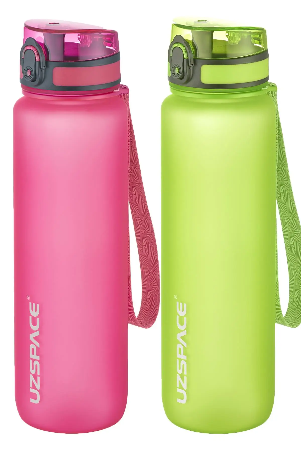 Uzspace 2`li Tritan Matara Seti 1000 ml Büyük Boy 14 Farklı Renk Seçeneği FiftyFifty