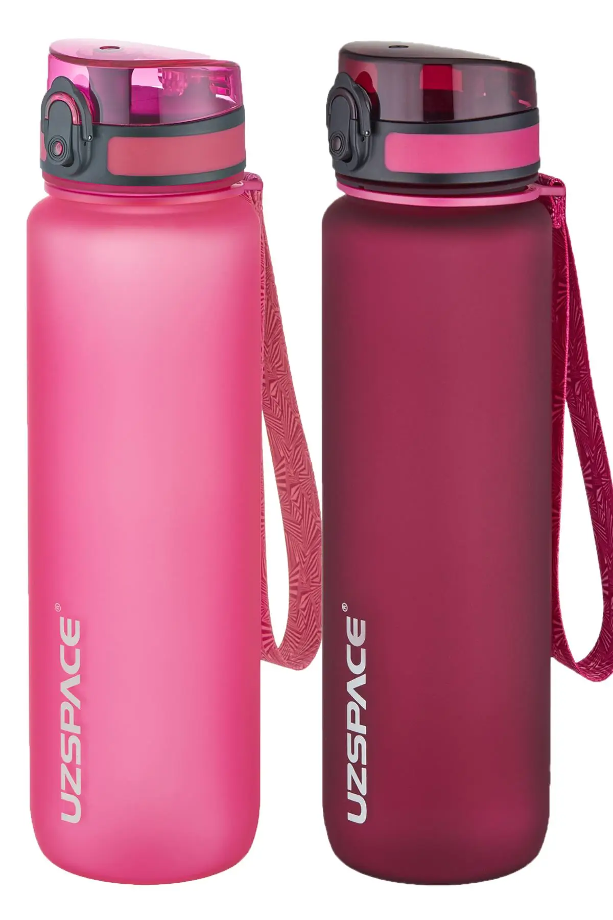 Uzspace 2`li Tritan Matara Seti 1000 ml Büyük Boy 14 Farklı Renk Seçeneği FiftyFifty