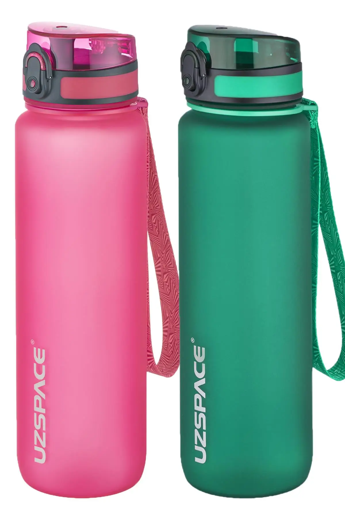 Uzspace 2`li Tritan Matara Seti 1000 ml Büyük Boy 14 Farklı Renk Seçeneği FiftyFifty