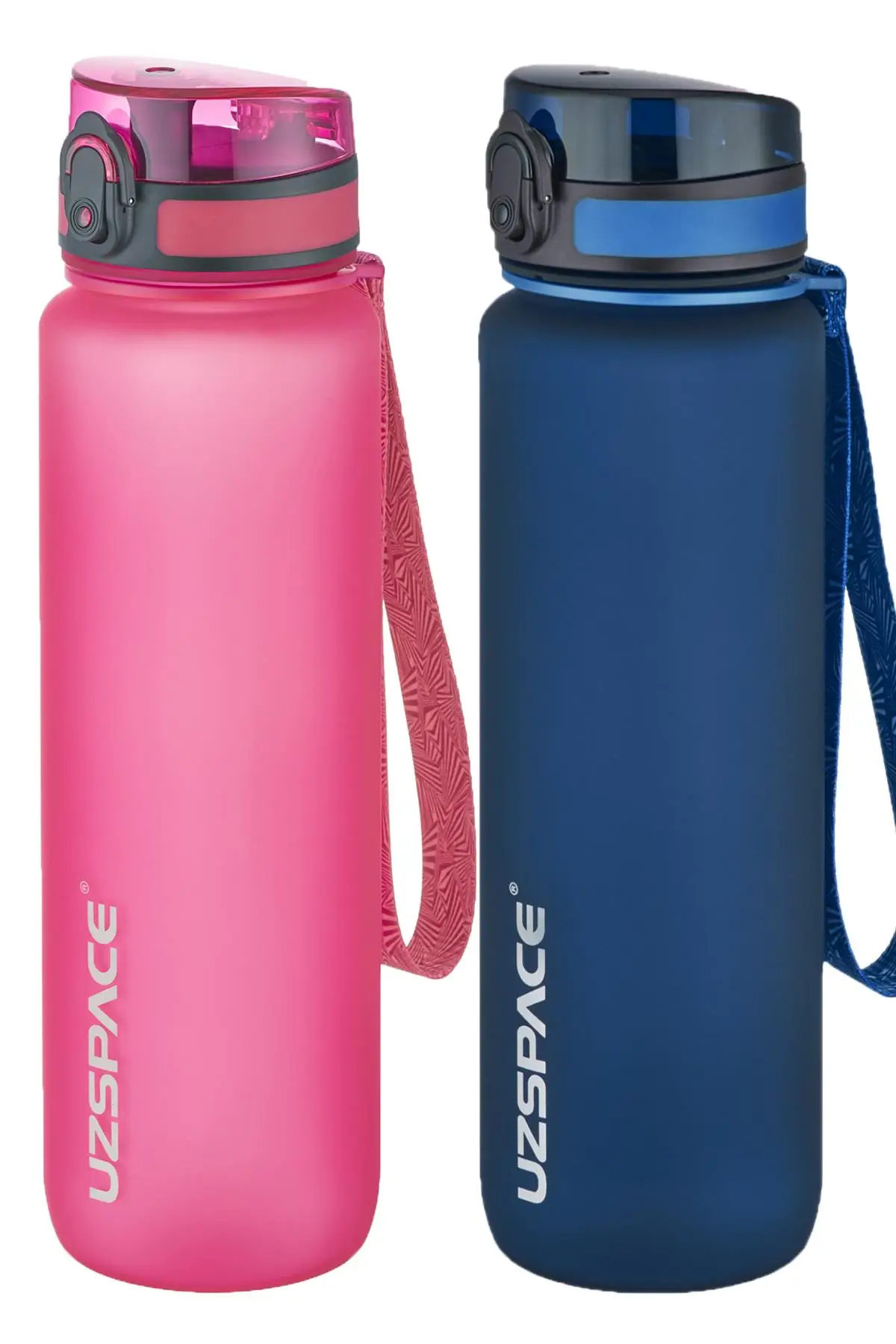 Uzspace 2`li Tritan Matara Seti 1000 ml Büyük Boy 14 Farklı Renk Seçeneği FiftyFifty