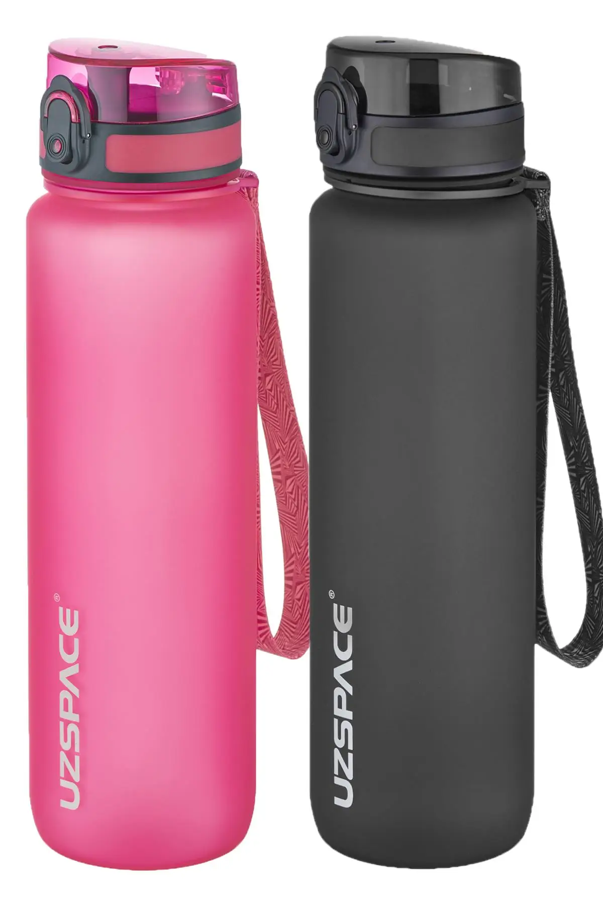 Uzspace 2`li Tritan Matara Seti 1000 ml Büyük Boy 14 Farklı Renk Seçeneği FiftyFifty