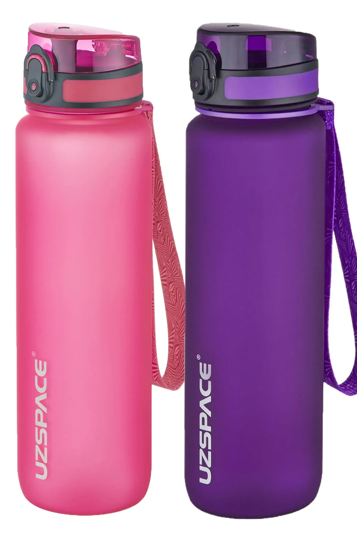 Uzspace 2`li Tritan Matara Seti 1000 ml Büyük Boy 14 Farklı Renk Seçeneği FiftyFifty