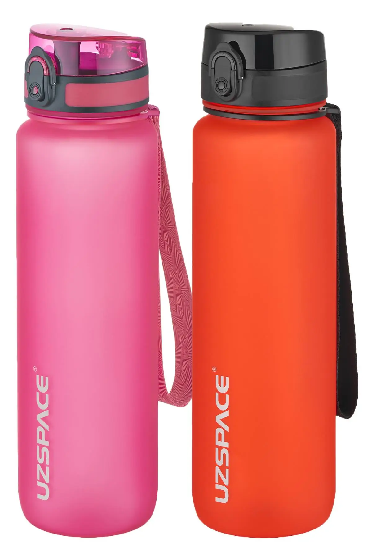 Uzspace 2`li Tritan Matara Seti 1000 ml Büyük Boy 14 Farklı Renk Seçeneği FiftyFifty