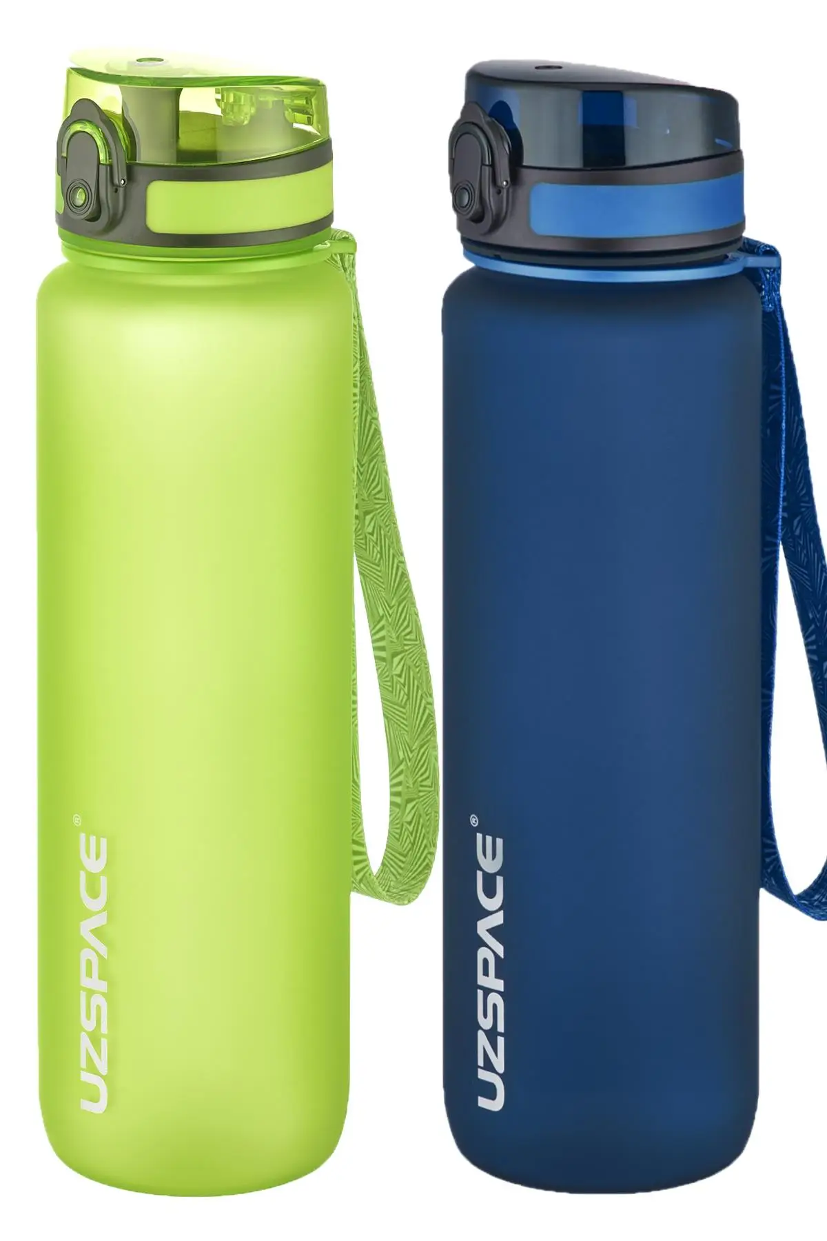 Uzspace 2`li Tritan Matara Seti 1000 ml Büyük Boy 14 Farklı Renk Seçeneği FiftyFifty