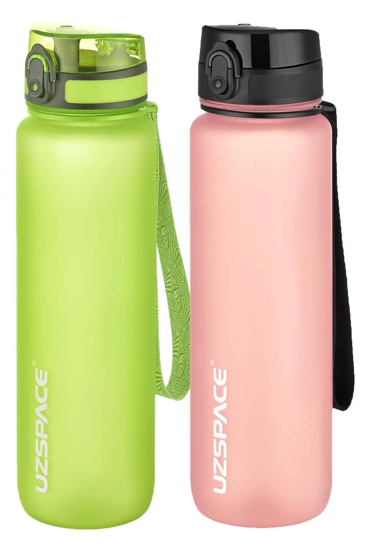 Uzspace 2`li Tritan Matara Seti 1000 ml Büyük Boy 14 Farklı Renk Seçeneği FiftyFifty