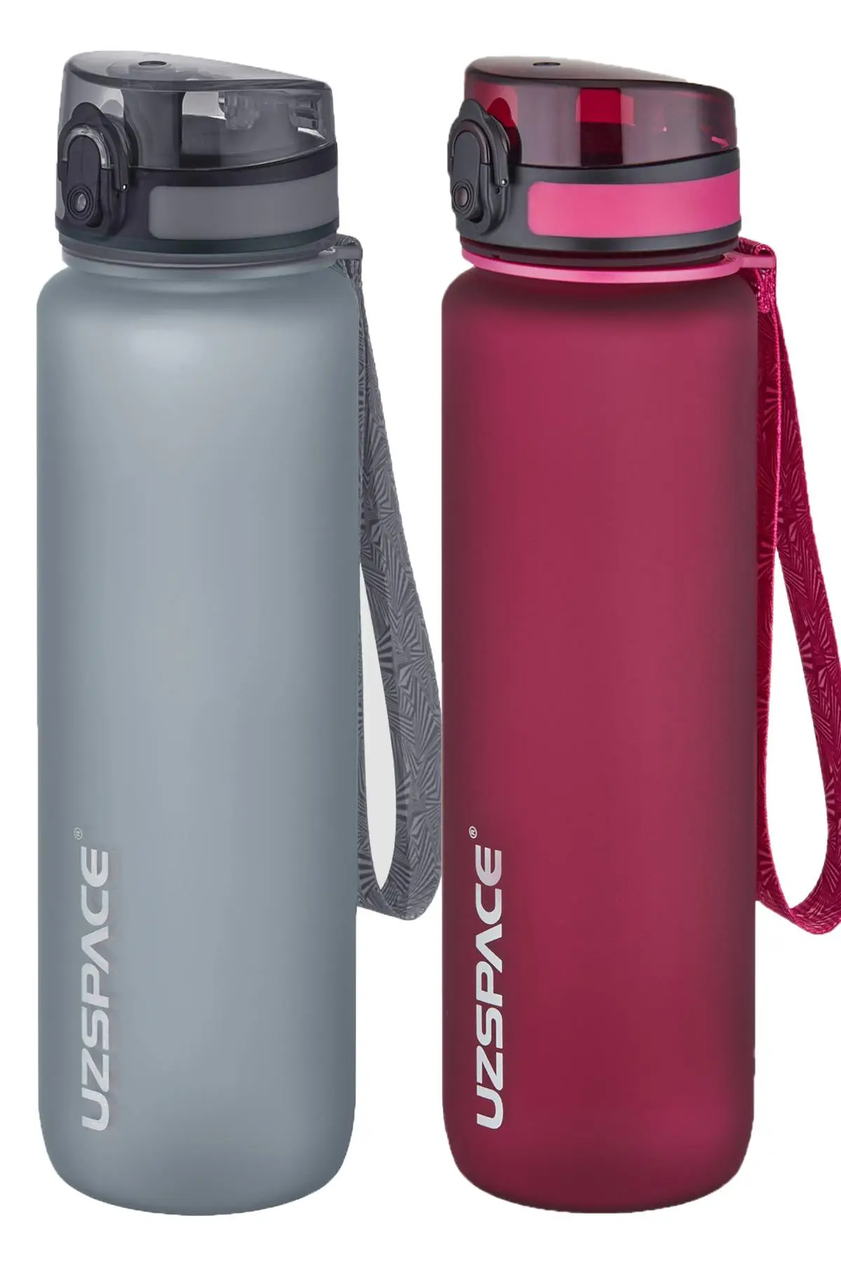 Uzspace 2`li Tritan Matara Seti 1000 ml Büyük Boy 14 Farklı Renk Seçeneği FiftyFifty