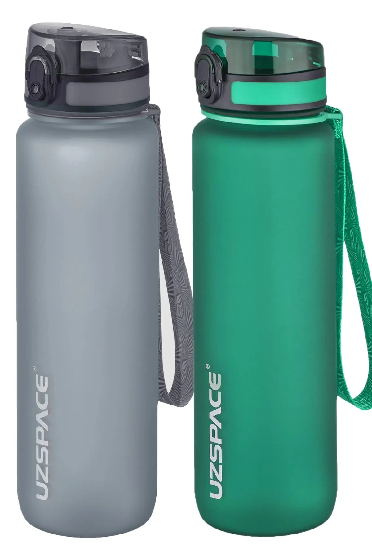 Uzspace 2`li Tritan Matara Seti 1000 ml Büyük Boy 14 Farklı Renk Seçeneği FiftyFifty