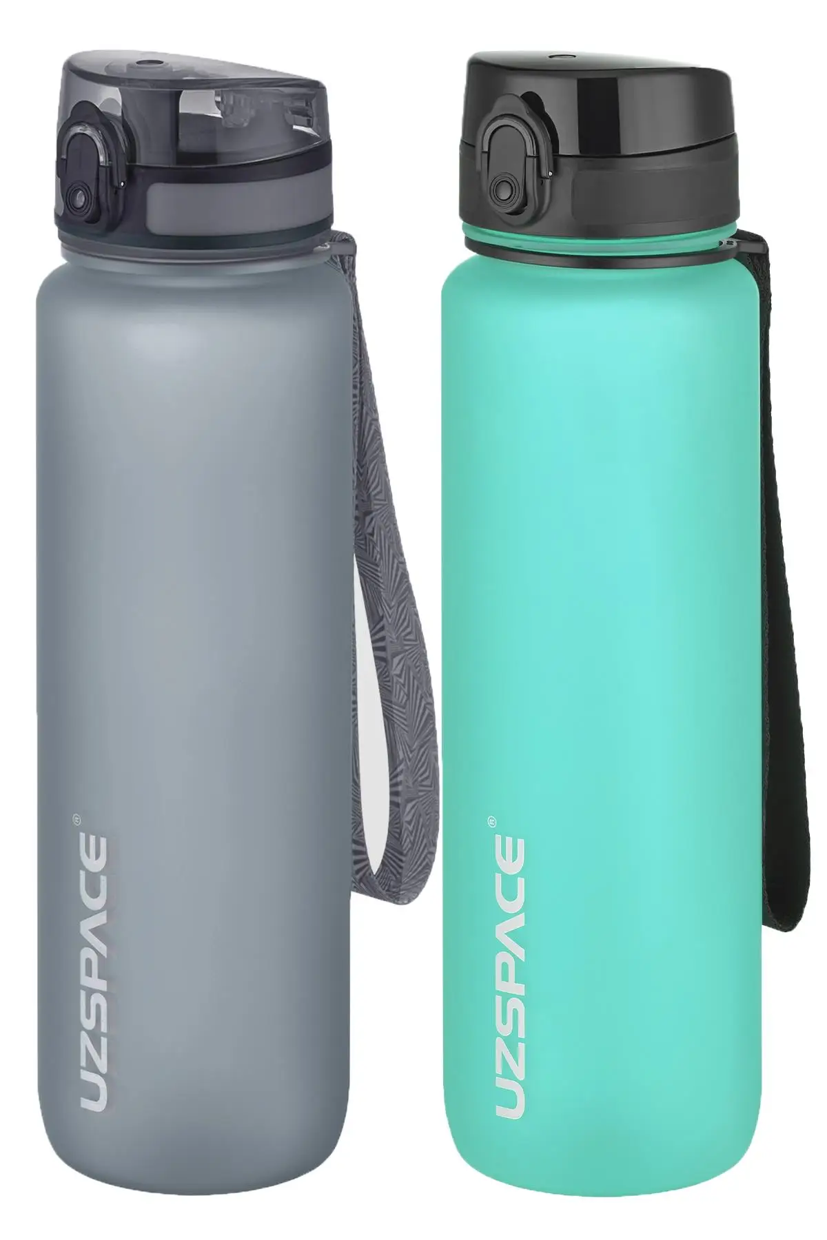Uzspace 2`li Tritan Matara Seti 1000 ml Büyük Boy 14 Farklı Renk Seçeneği FiftyFifty