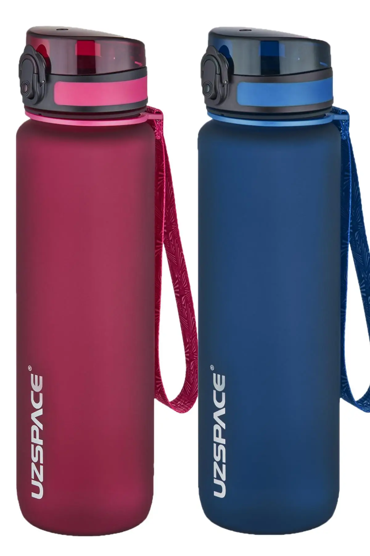 Uzspace 2`li Tritan Matara Seti 1000 ml Büyük Boy 14 Farklı Renk Seçeneği FiftyFifty