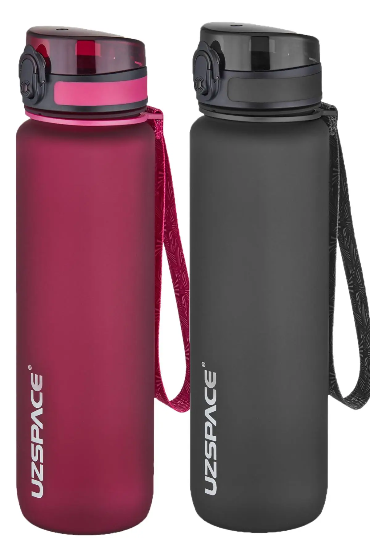 Uzspace 2`li Tritan Matara Seti 1000 ml Büyük Boy 14 Farklı Renk Seçeneği FiftyFifty