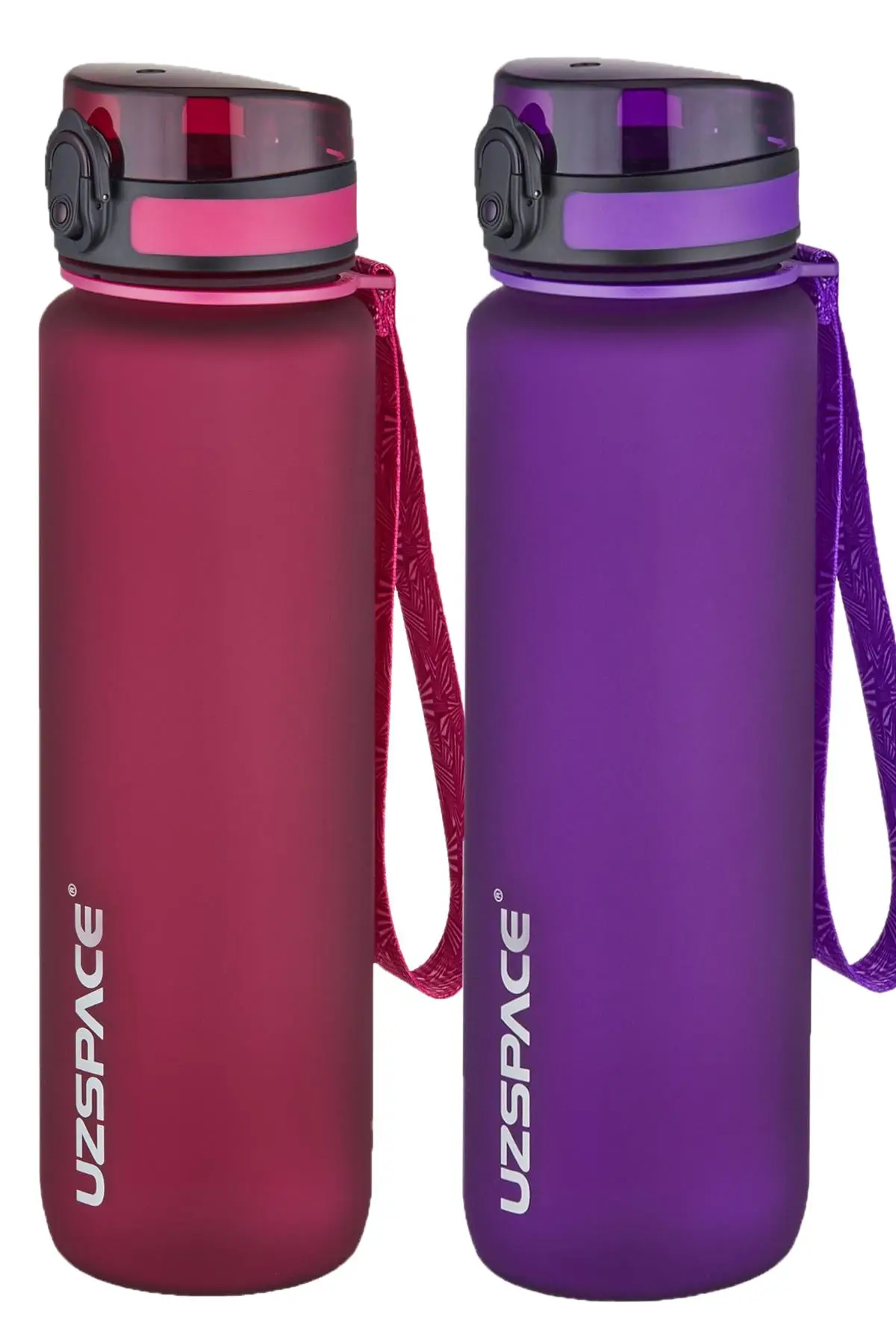 Uzspace 2`li Tritan Matara Seti 1000 ml Büyük Boy 14 Farklı Renk Seçeneği FiftyFifty