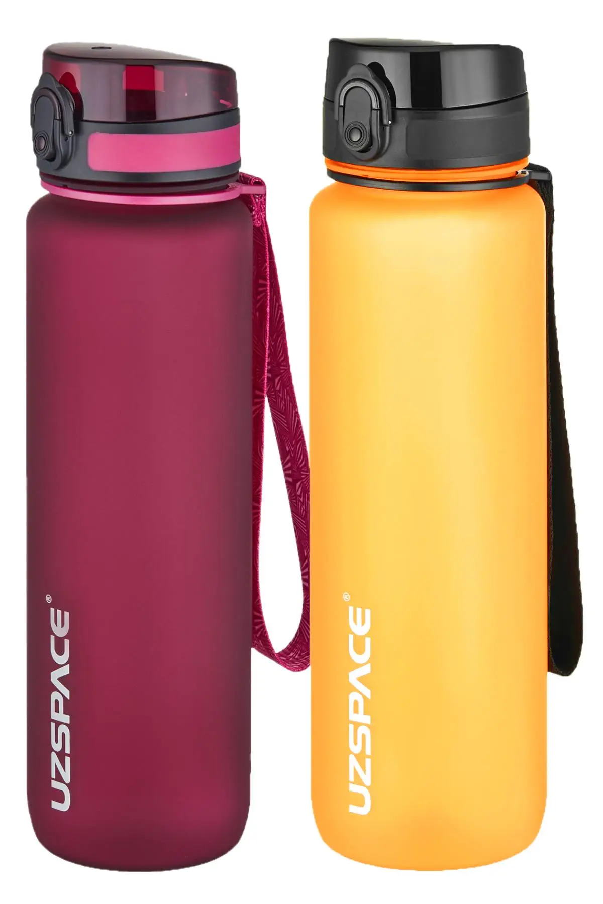 Uzspace 2`li Tritan Matara Seti 1000 ml Büyük Boy 14 Farklı Renk Seçeneği FiftyFifty