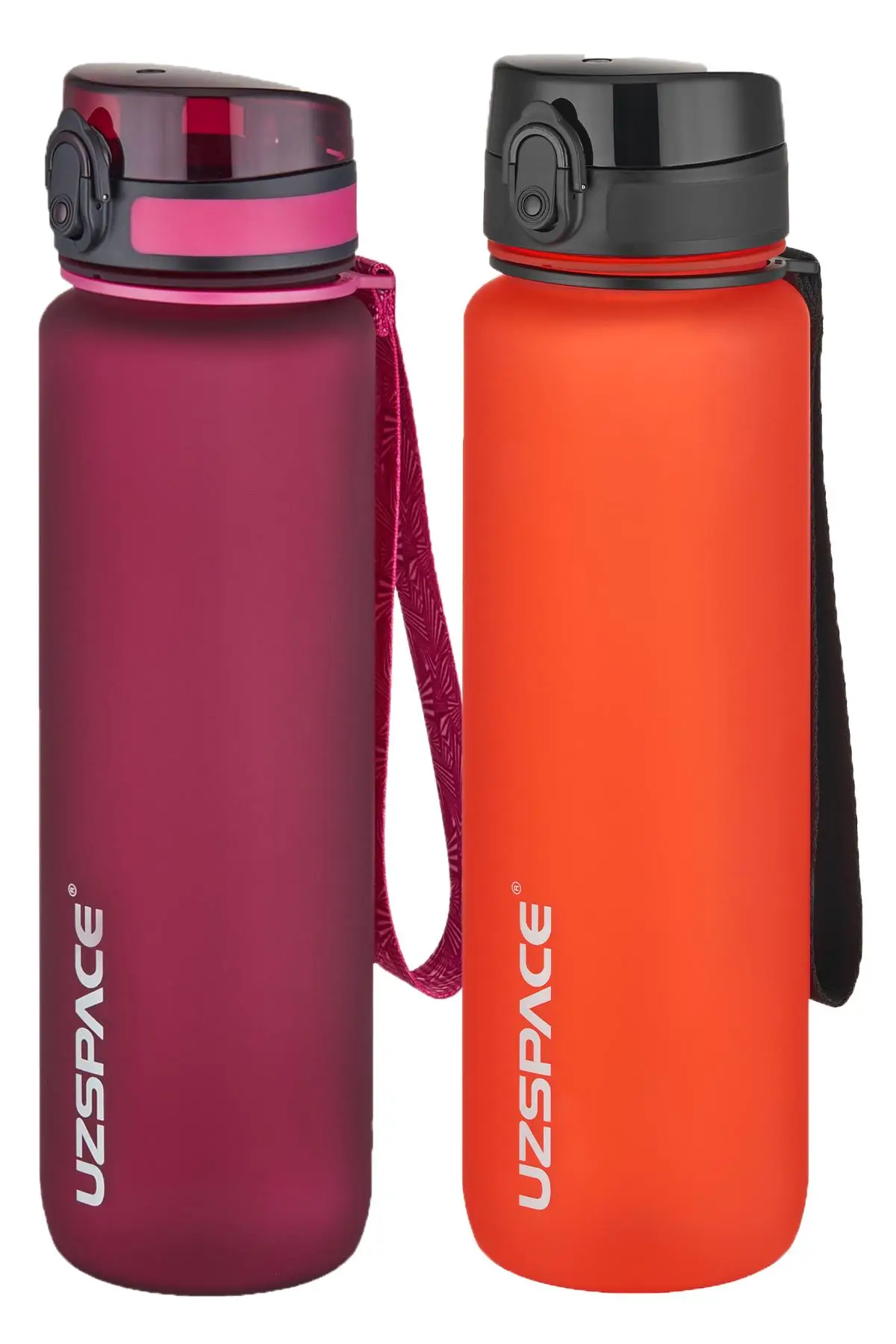 Uzspace 2`li Tritan Matara Seti 1000 ml Büyük Boy 14 Farklı Renk Seçeneği FiftyFifty