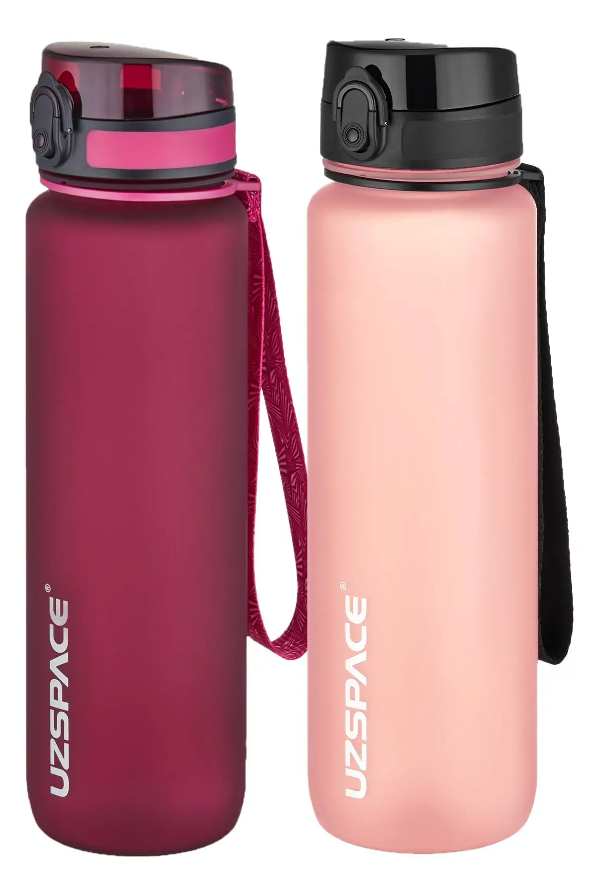 Uzspace 2`li Tritan Matara Seti 1000 ml Büyük Boy 14 Farklı Renk Seçeneği FiftyFifty