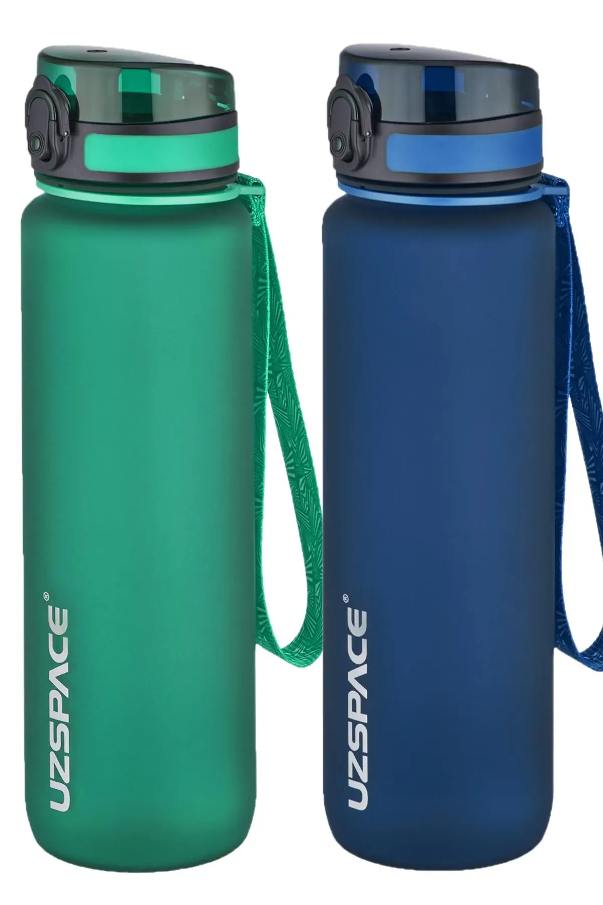 Uzspace 2`li Tritan Matara Seti 1000 ml Büyük Boy 14 Farklı Renk Seçeneği FiftyFifty