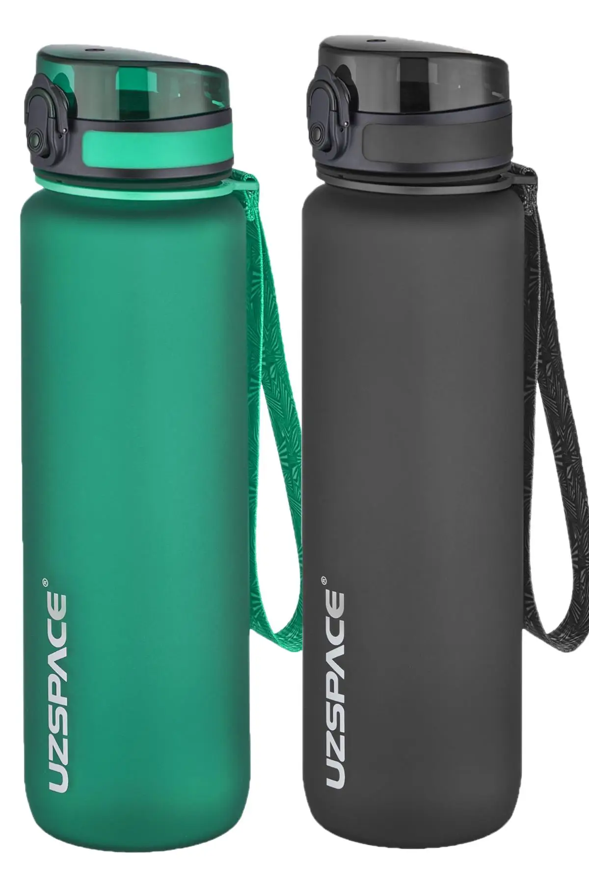 Uzspace 2`li Tritan Matara Seti 1000 ml Büyük Boy 14 Farklı Renk Seçeneği FiftyFifty
