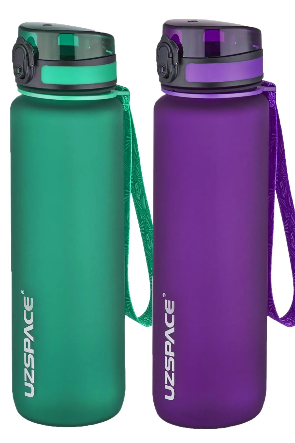 Uzspace 2`li Tritan Matara Seti 1000 ml Büyük Boy 14 Farklı Renk Seçeneği FiftyFifty