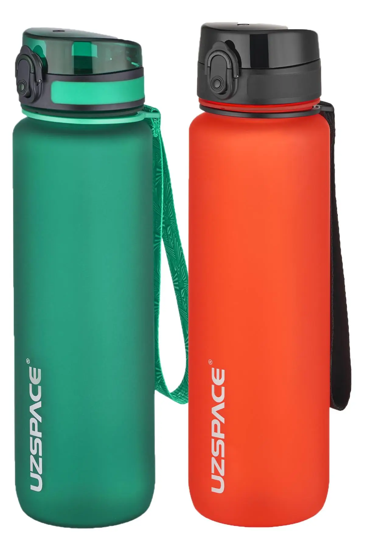 Uzspace 2`li Tritan Matara Seti 1000 ml Büyük Boy 14 Farklı Renk Seçeneği FiftyFifty