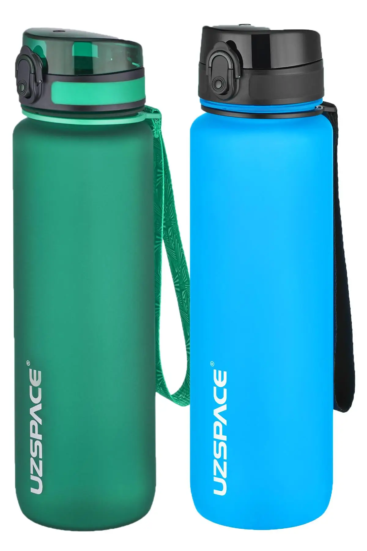 Uzspace 2`li Tritan Matara Seti 1000 ml Büyük Boy 14 Farklı Renk Seçeneği FiftyFifty