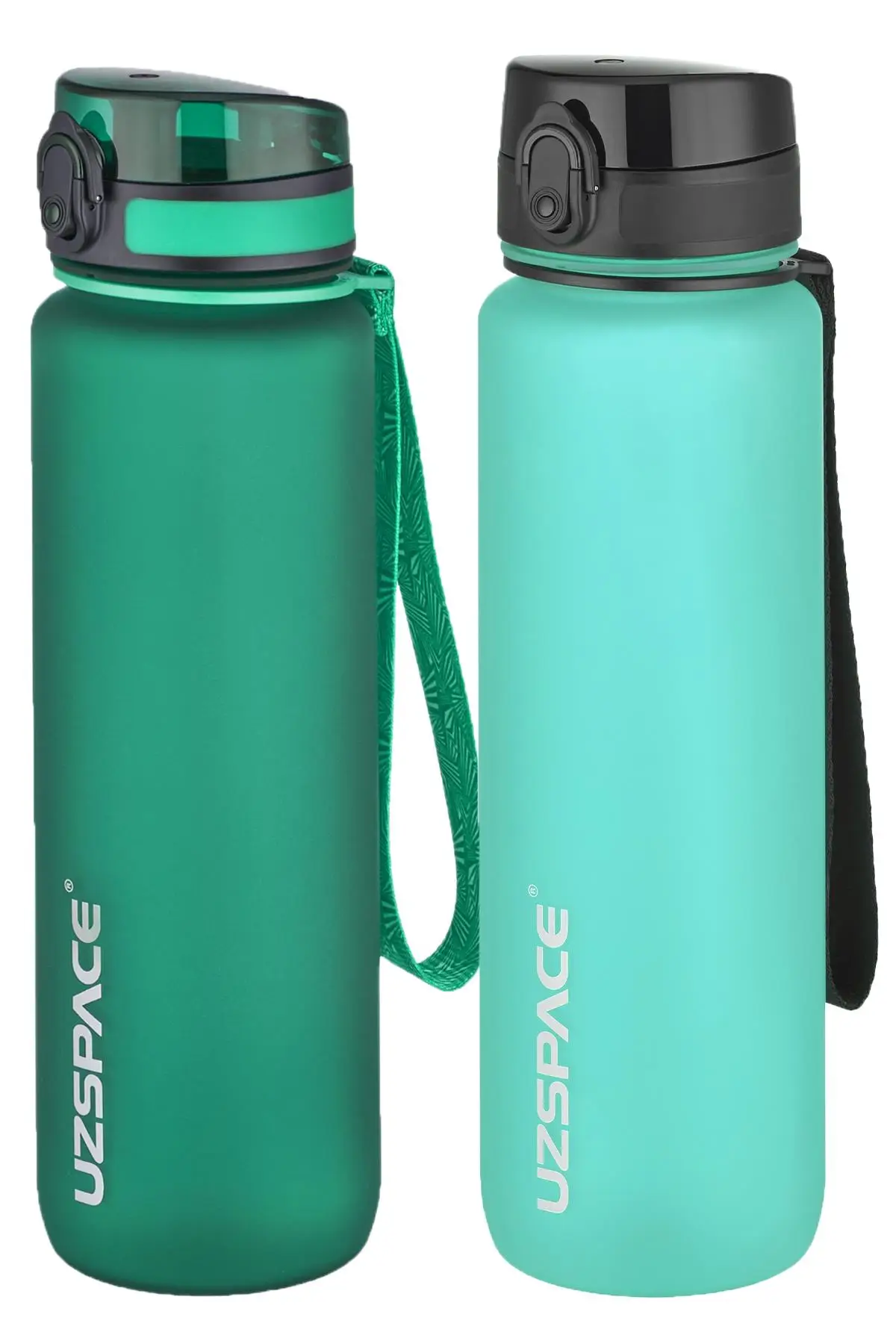 Uzspace 2`li Tritan Matara Seti 1000 ml Büyük Boy 14 Farklı Renk Seçeneği FiftyFifty