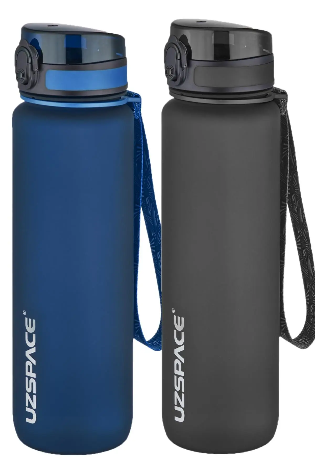Uzspace 2`li Tritan Matara Seti 1000 ml Büyük Boy 14 Farklı Renk Seçeneği FiftyFifty