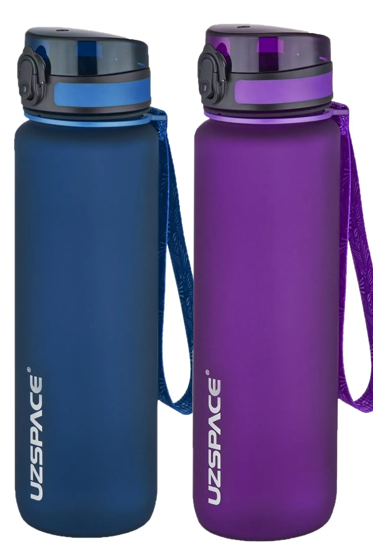 Uzspace 2`li Tritan Matara Seti 1000 ml Büyük Boy 14 Farklı Renk Seçeneği FiftyFifty