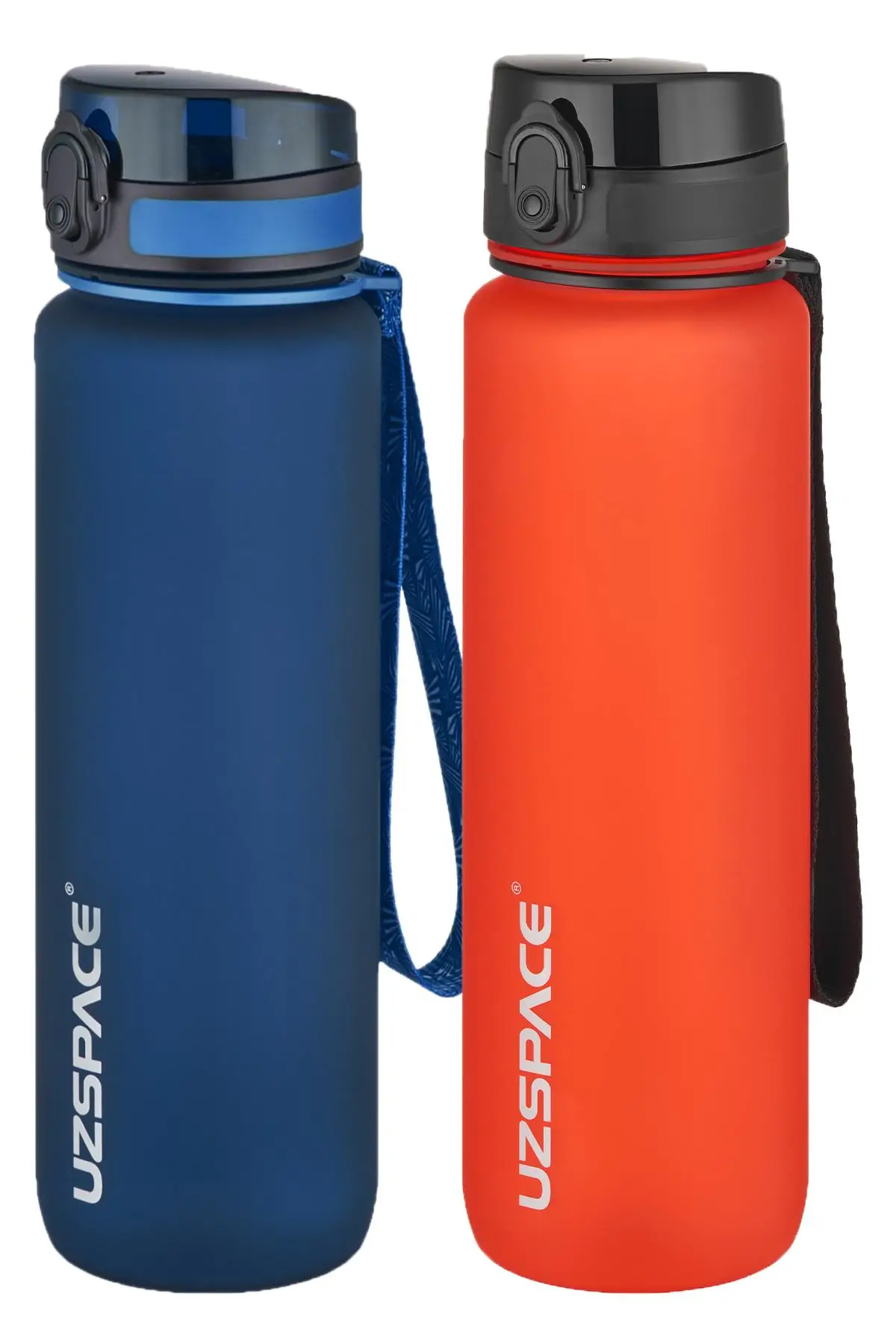 Uzspace 2`li Tritan Matara Seti 1000 ml Büyük Boy 14 Farklı Renk Seçeneği FiftyFifty