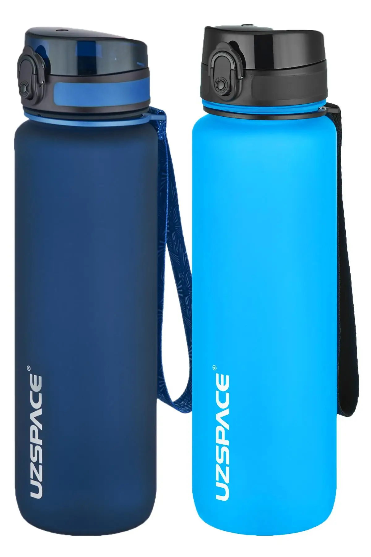 Uzspace 2`li Tritan Matara Seti 1000 ml Büyük Boy 14 Farklı Renk Seçeneği FiftyFifty