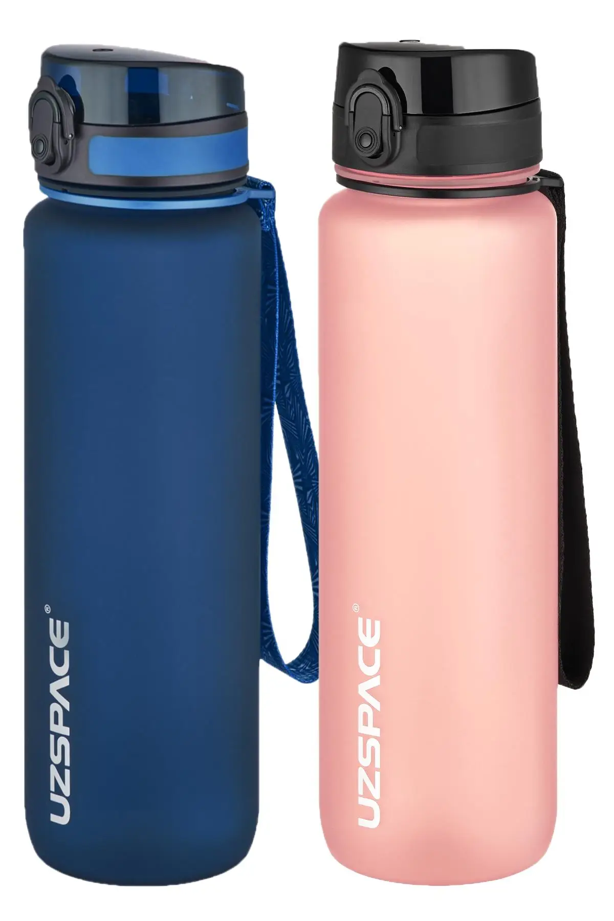 Uzspace 2`li Tritan Matara Seti 1000 ml Büyük Boy 14 Farklı Renk Seçeneği FiftyFifty