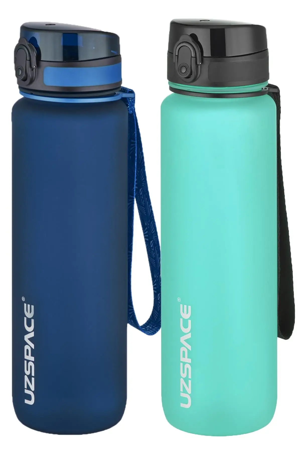 Uzspace 2`li Tritan Matara Seti 1000 ml Büyük Boy 14 Farklı Renk Seçeneği FiftyFifty