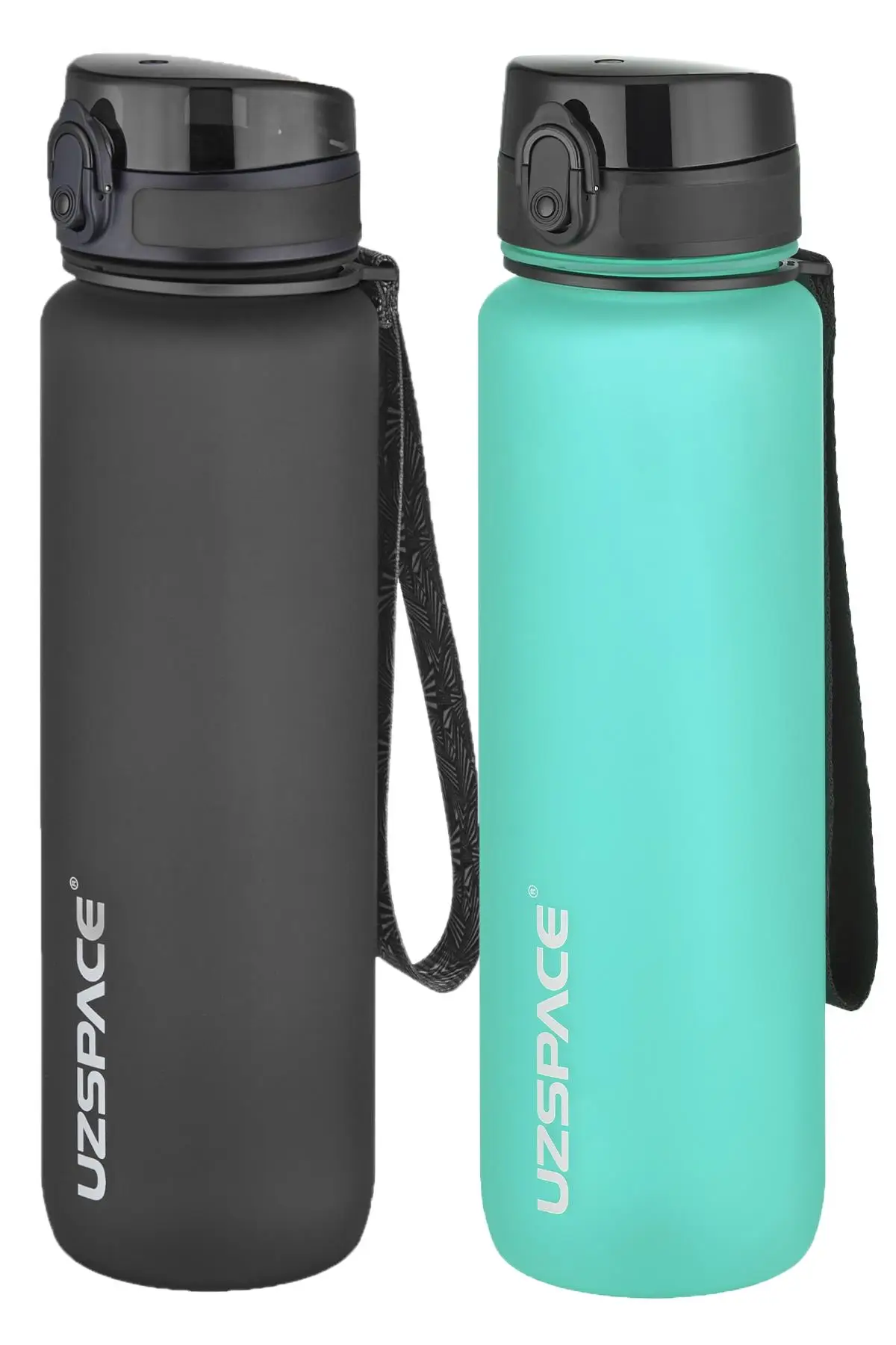 Uzspace 2`li Tritan Matara Seti 1000 ml Büyük Boy 14 Farklı Renk Seçeneği FiftyFifty