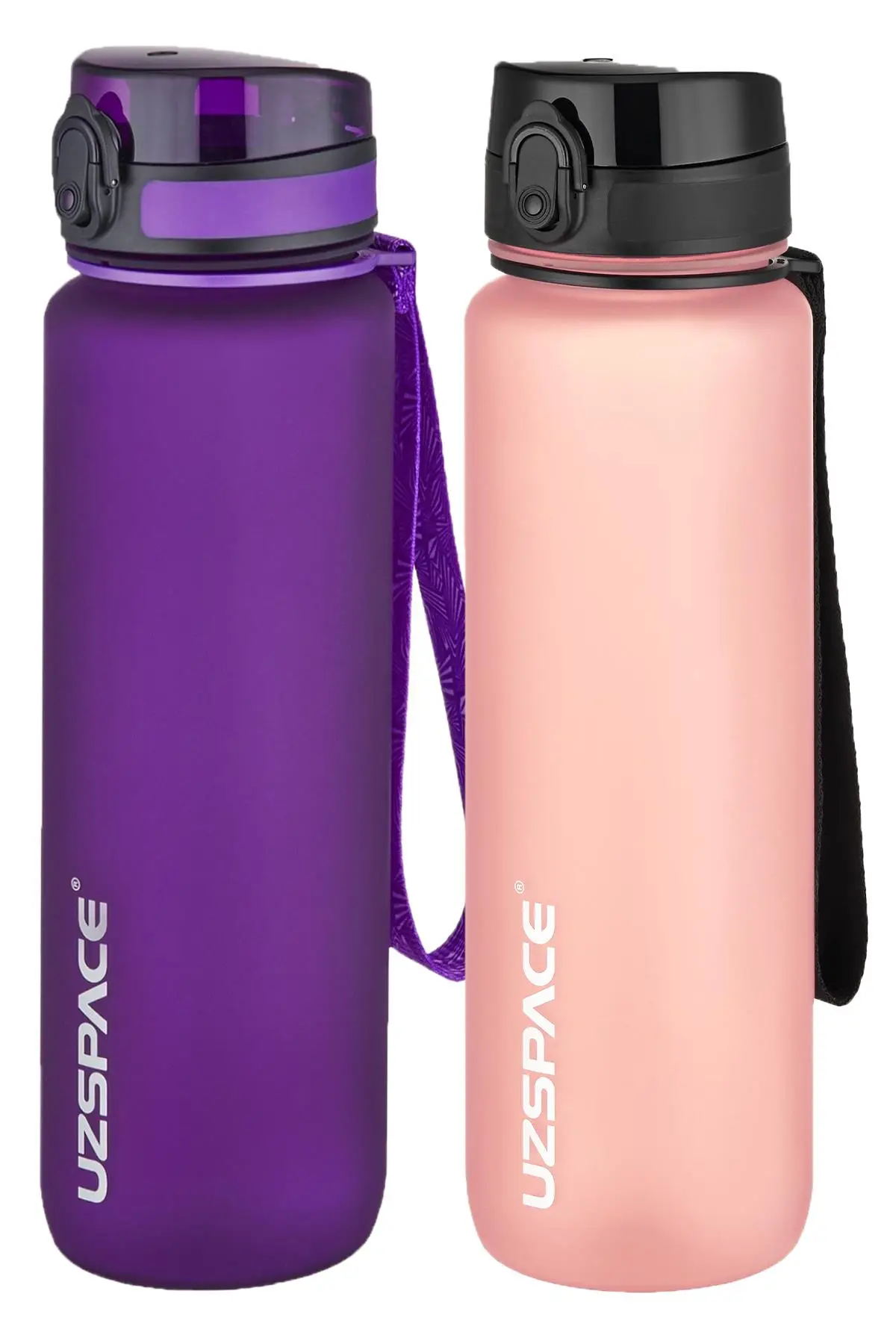 Uzspace 2`li Tritan Matara Seti 1000 ml Büyük Boy 14 Farklı Renk Seçeneği FiftyFifty