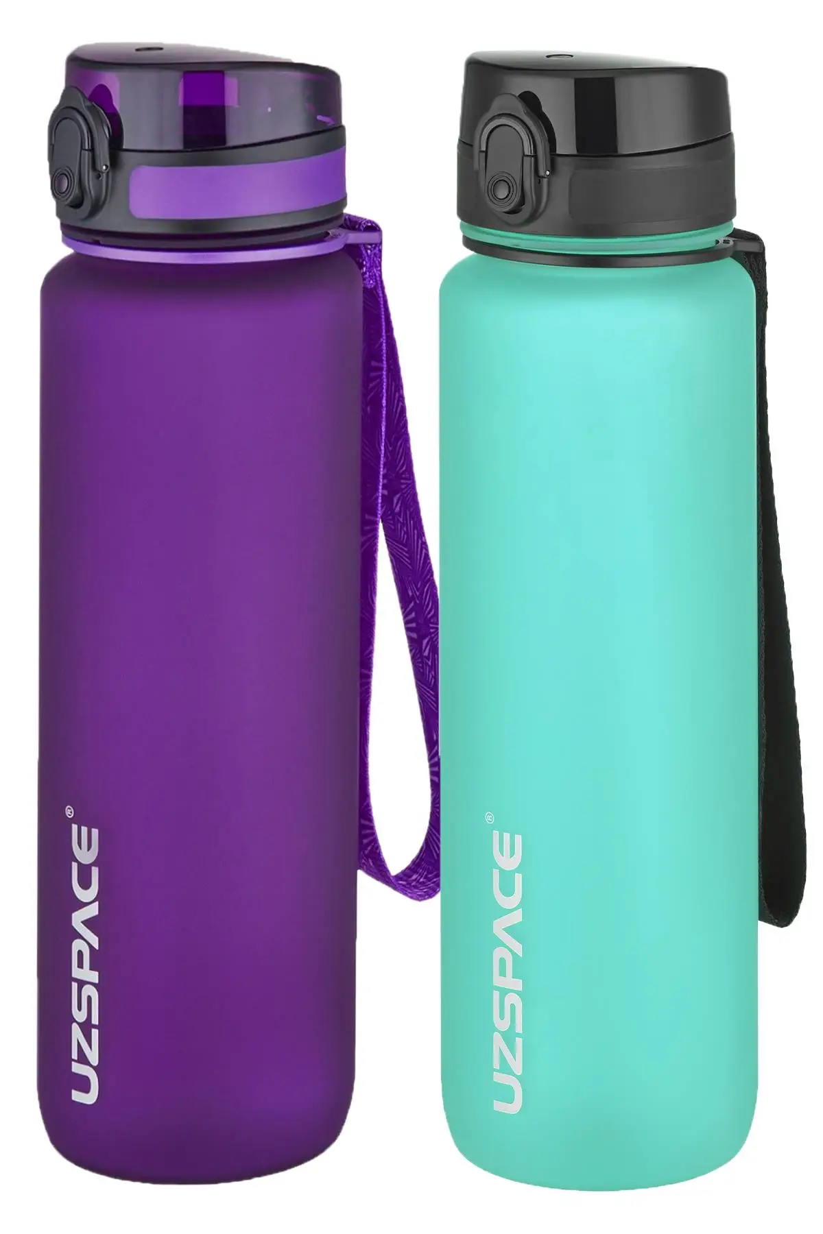 Uzspace 2`li Tritan Matara Seti 1000 ml Büyük Boy 14 Farklı Renk Seçeneği FiftyFifty