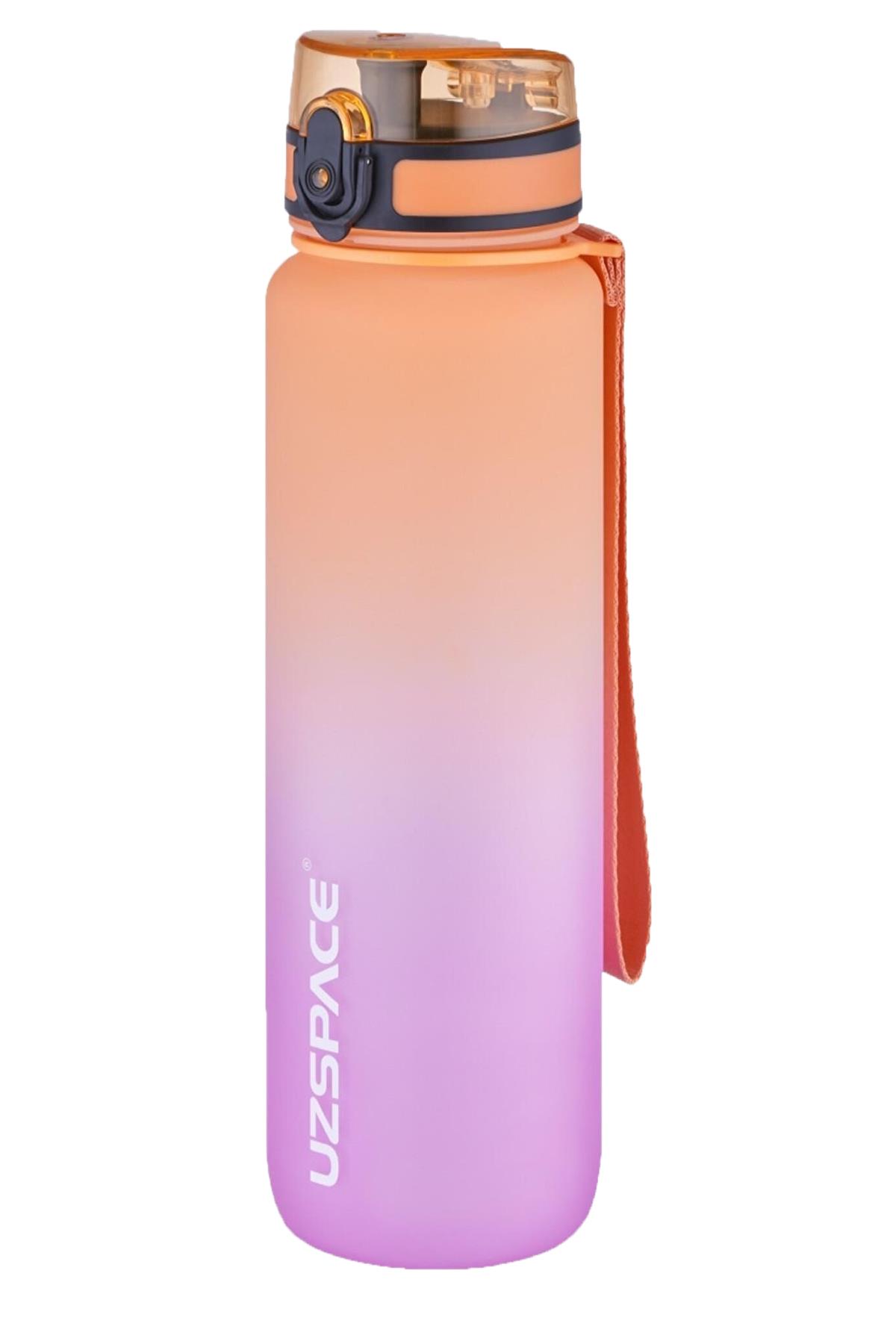 Uzspace 2`li Tritan Matara Seti 1000ml BÜYÜK BOY Çift Renk Softtouch FF Collection Tritan Su Matarası