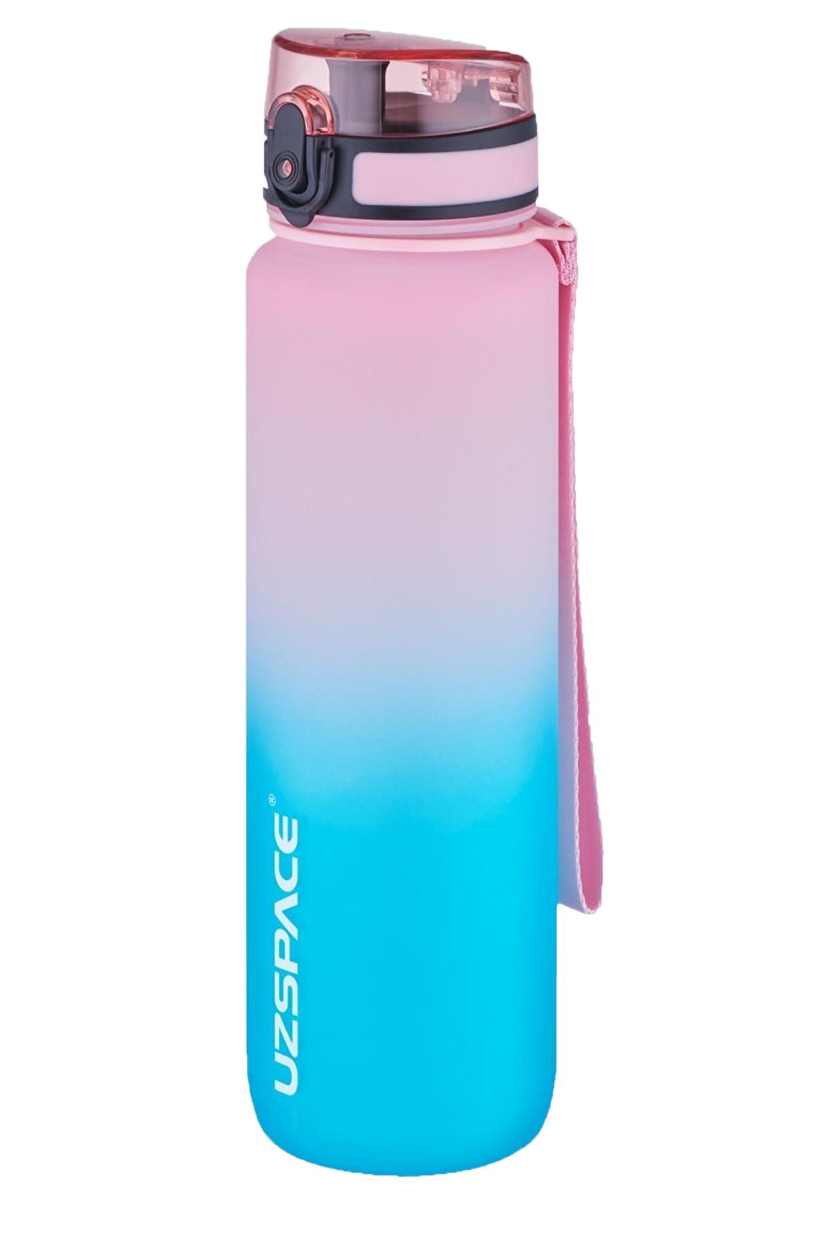 Uzspace 2`li Tritan Matara Seti 1000ml BÜYÜK BOY Çift Renk Softtouch FF Collection Tritan Su Matarası