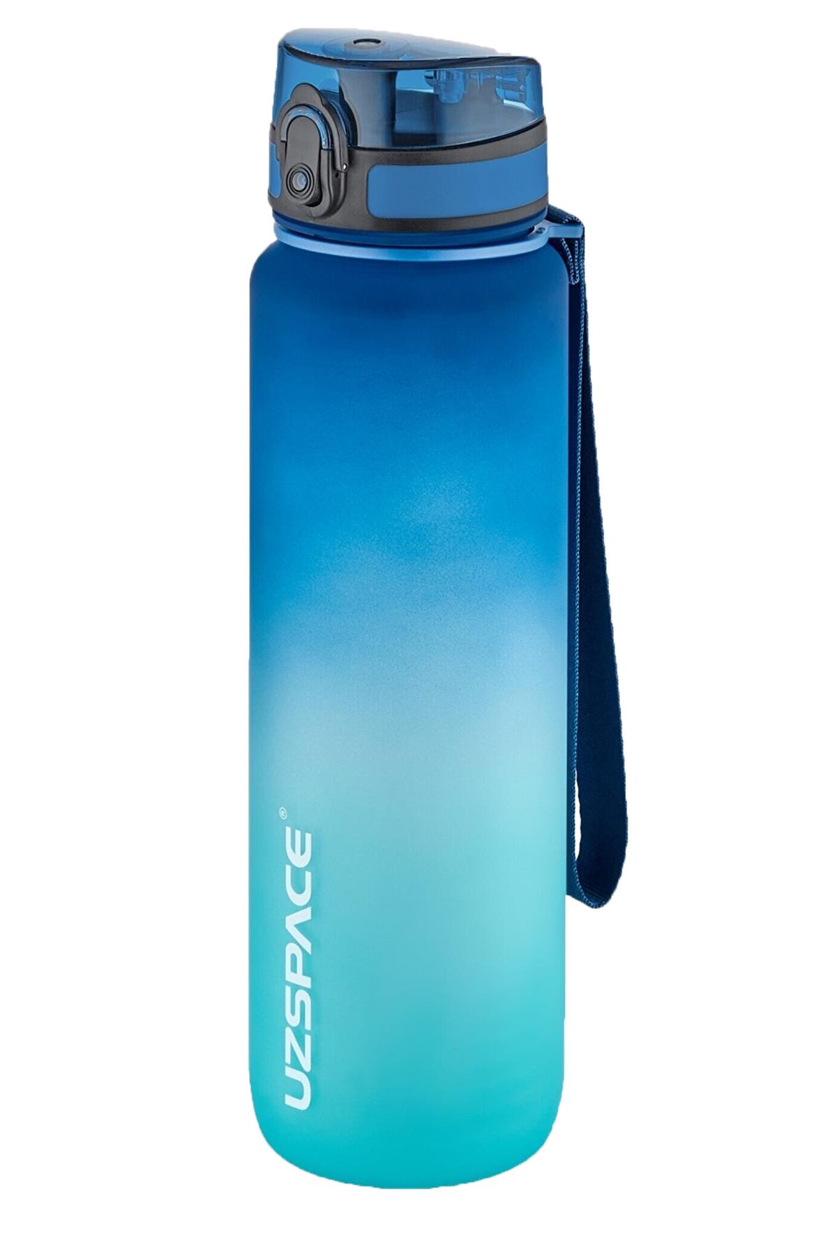 Uzspace 2`li Tritan Matara Seti 1000ml BÜYÜK BOY Çift Renk Softtouch FF Collection Tritan Su Matarası