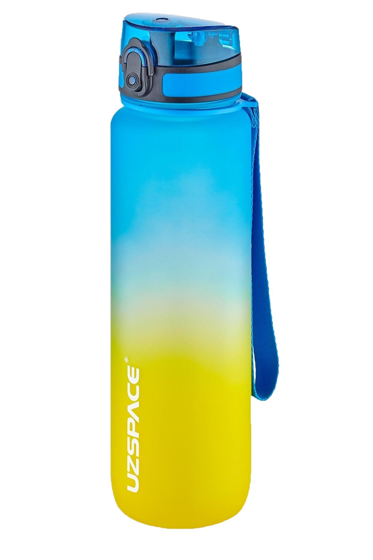 Uzspace 2`li Tritan Matara Seti 1000ml BÜYÜK BOY Çift Renk Softtouch FF Collection Tritan Su Matarası