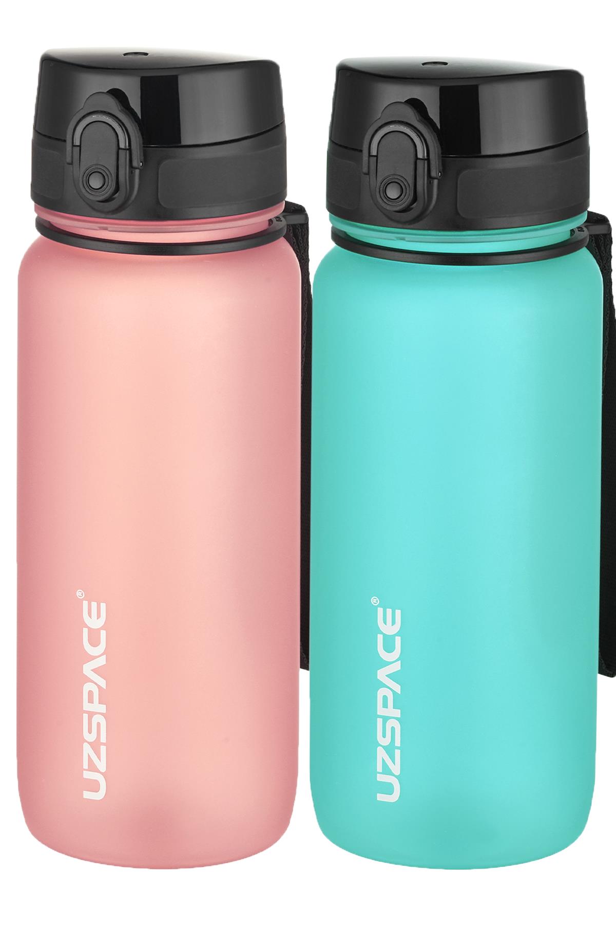Uzspace 2'li Tritan Matara Seti 650 ml 14 Farklı Renk Seçeneği FiftyFifty - Pudra-BuzMavisi