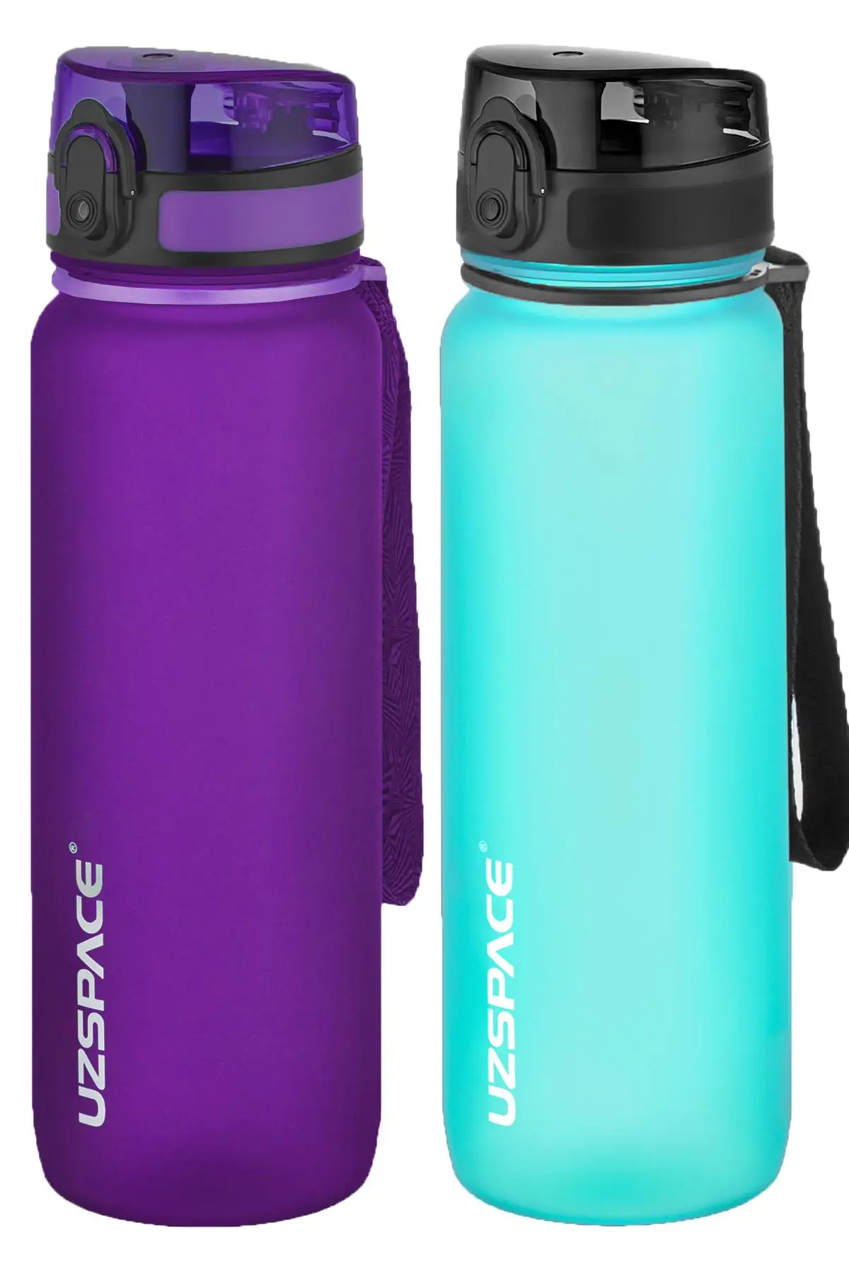 Uzspace 2'li Tritan Matara Seti 800 ml 14 Farklı Renk Seçeneği FiftyFifty - Mor-BuzMavisi