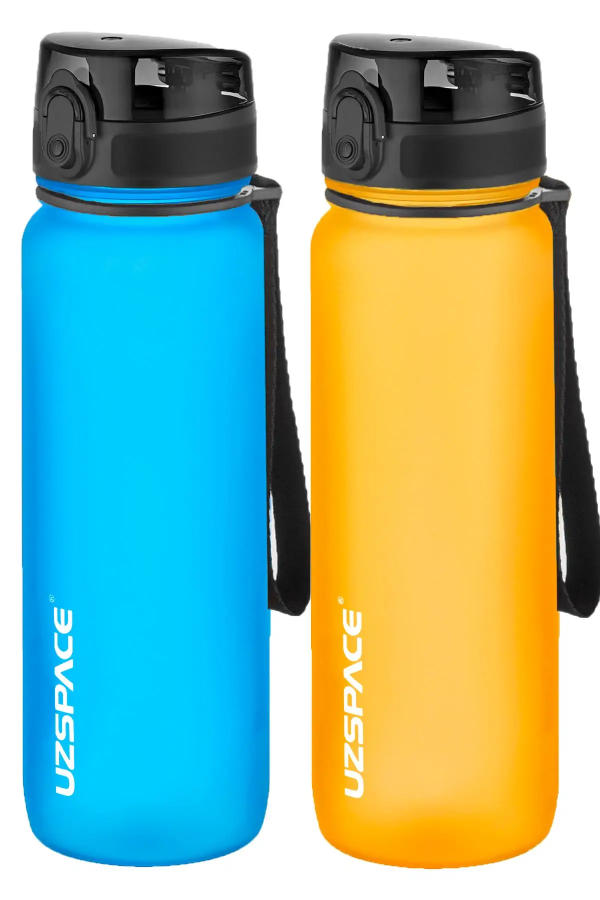 Uzspace 2'li Tritan Matara Seti 800 ml 14 Farklı Renk Seçeneği FiftyFifty - Turuncu-Turkuaz