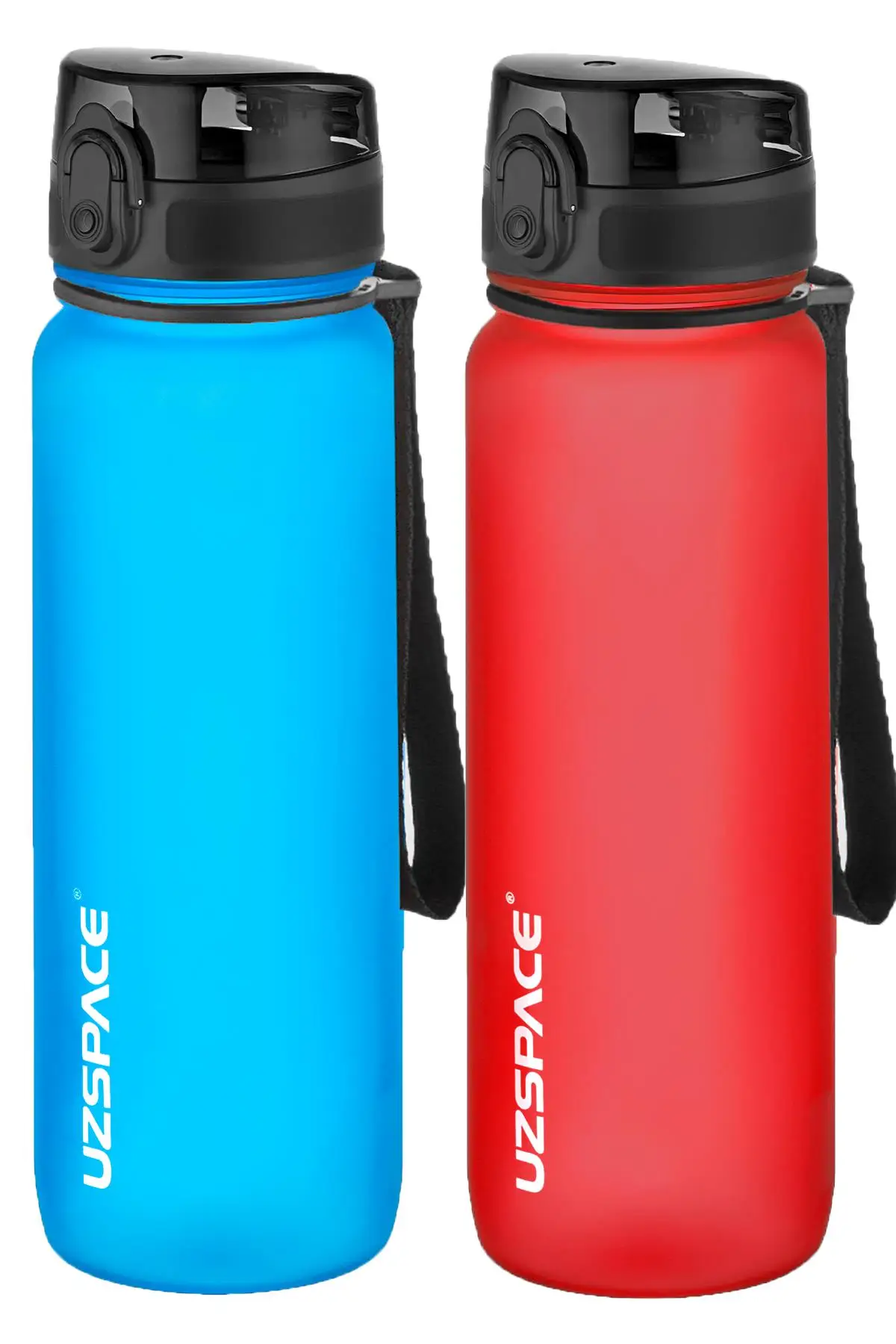 Uzspace 2'li Tritan Matara Seti 800 ml 14 Farklı Renk Seçeneği FiftyFifty - FantasyRed-Turkuaz