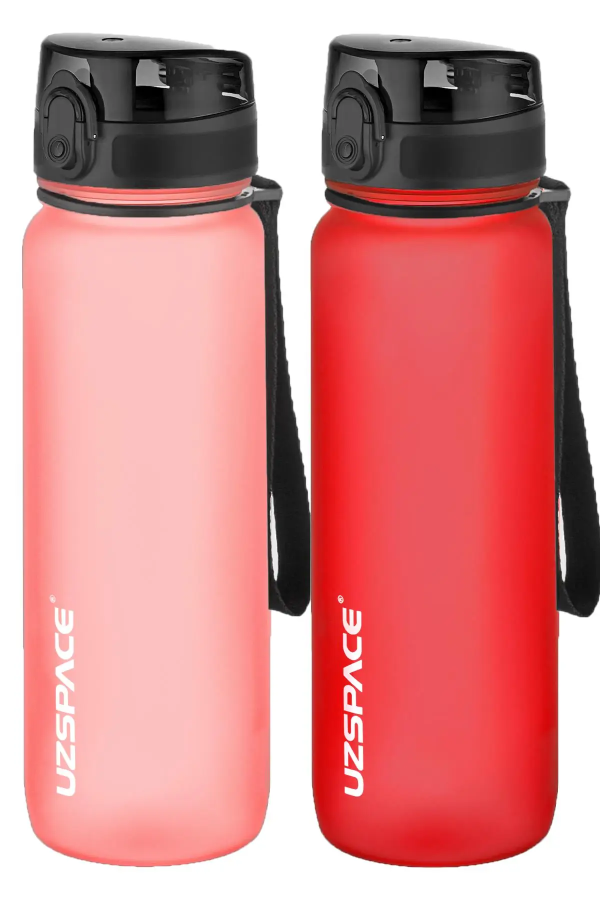Uzspace 2'li Tritan Matara Seti 800 ml 14 Farklı Renk Seçeneği FiftyFifty - FantasyRed-Pudra