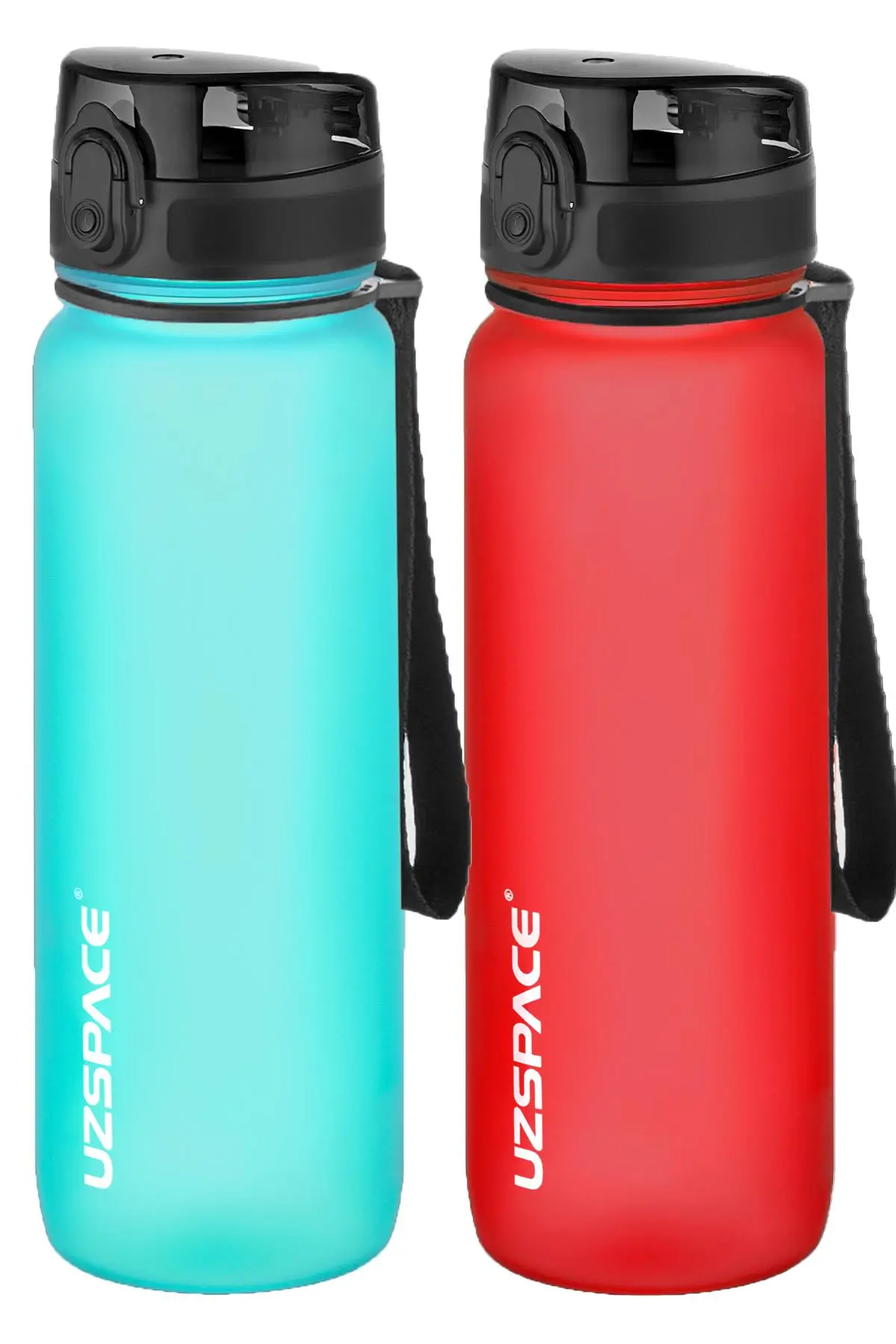 Uzspace 2'li Tritan Matara Seti 800 ml 14 Farklı Renk Seçeneği FiftyFifty - FantasyRed-BuzMavisi