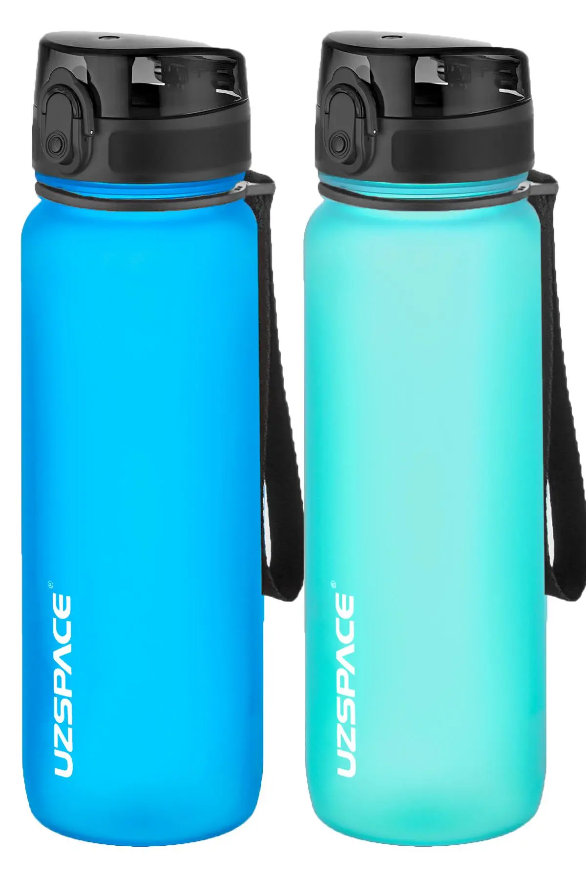 Uzspace 2'li Tritan Matara Seti 800 ml 14 Farklı Renk Seçeneği FiftyFifty - Turkuaz-BuzMavisi