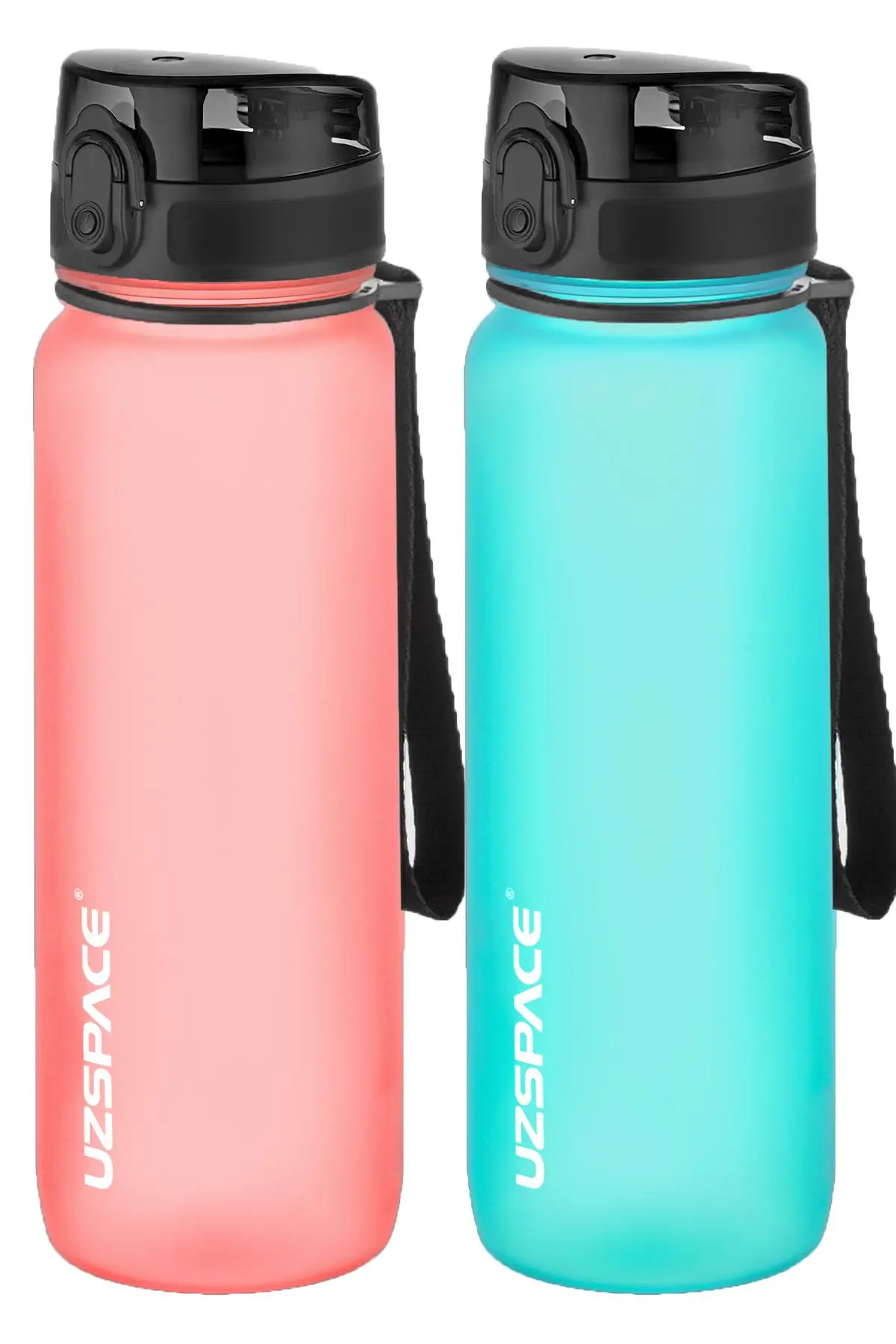 Uzspace 2'li Tritan Matara Seti 800 ml 14 Farklı Renk Seçeneği FiftyFifty - Pudra-BuzMavisi