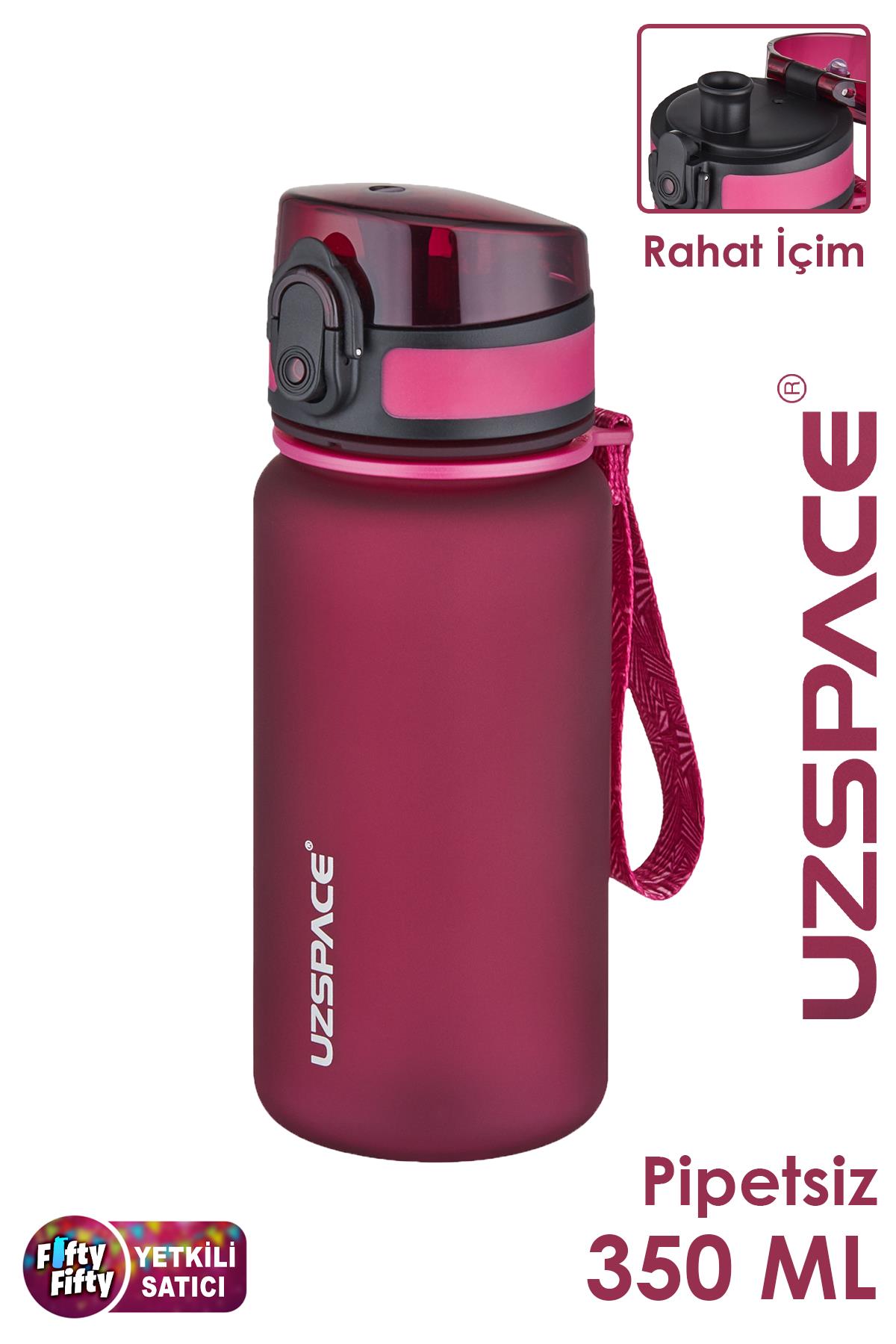 Uzspace 350 ML Pipetsiz Softtouch Tritan Çocuk Su Matarası -FF350MLUZS